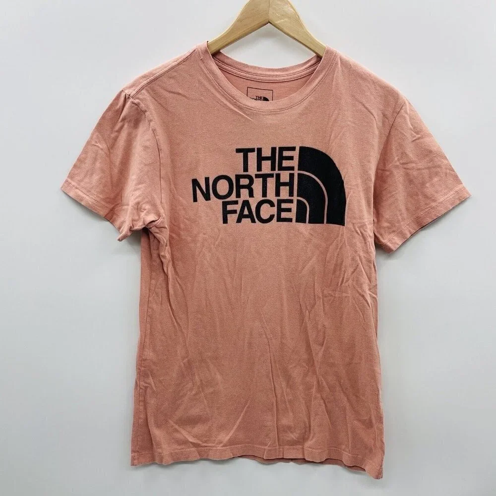 The North Face Mens Size Small Short‎ Sleeve Logo Graphic Tshirt in Orange 2283